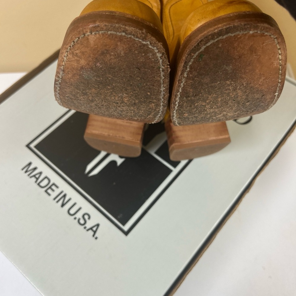 Frye Campus 14l boots Banana Size 7.5 Width Medium, Style 77050-2 - Picture 11 of 14